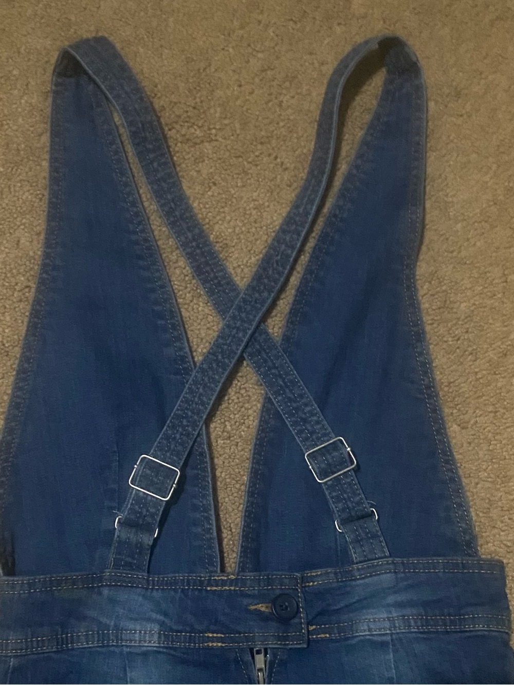 Dollhouse Blue Denim Wide-Leg Jumpsuit with Patch Pockets - Picture 10 of 11